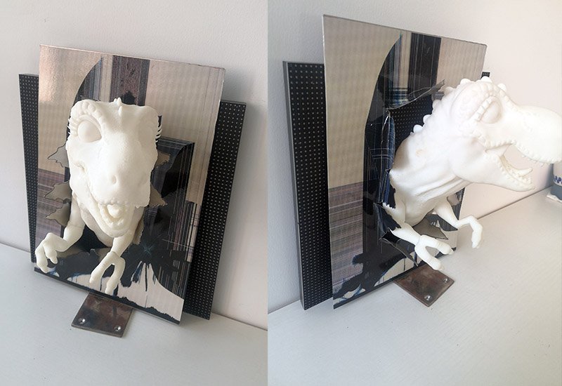 3d printing of dragon animal statue for Coach store display
