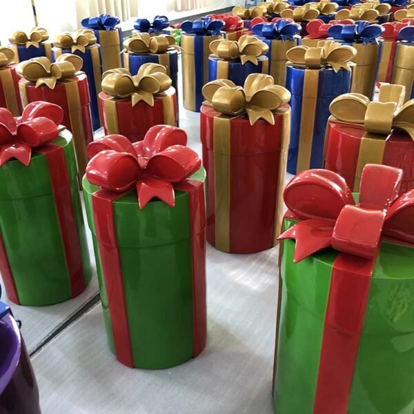 fiberglass gift box for Christmas tree display decor