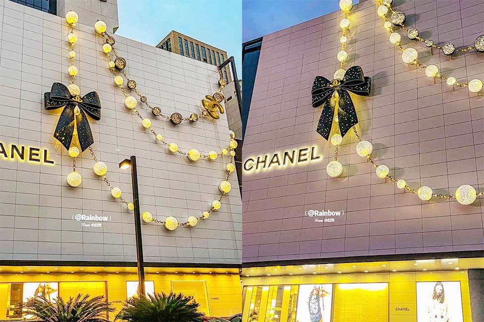 Led ligh large store display for Chanel