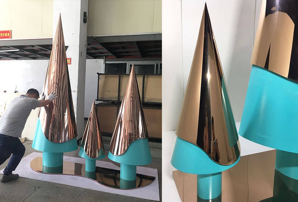 Tiffany & Co. Christmas tree production made of Stainless steel material