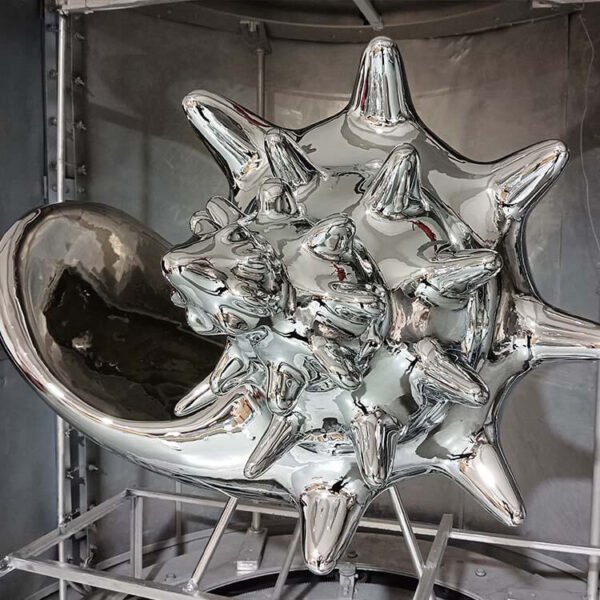 Silver Plating fiberglass shell used as window display prop