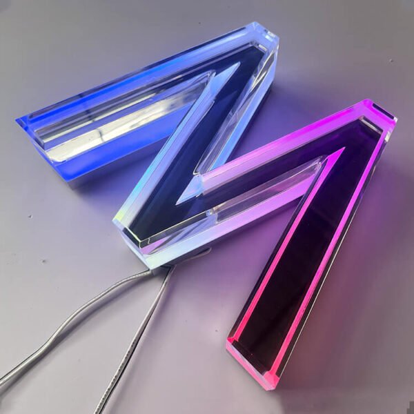 3D acrylic letters LED light for storefront decor