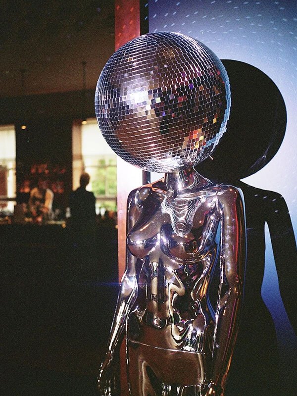 Personalized foam disco ball for mannequins display