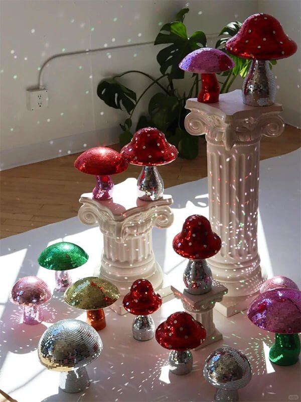 Bulk mushroom disco ball with different colors 