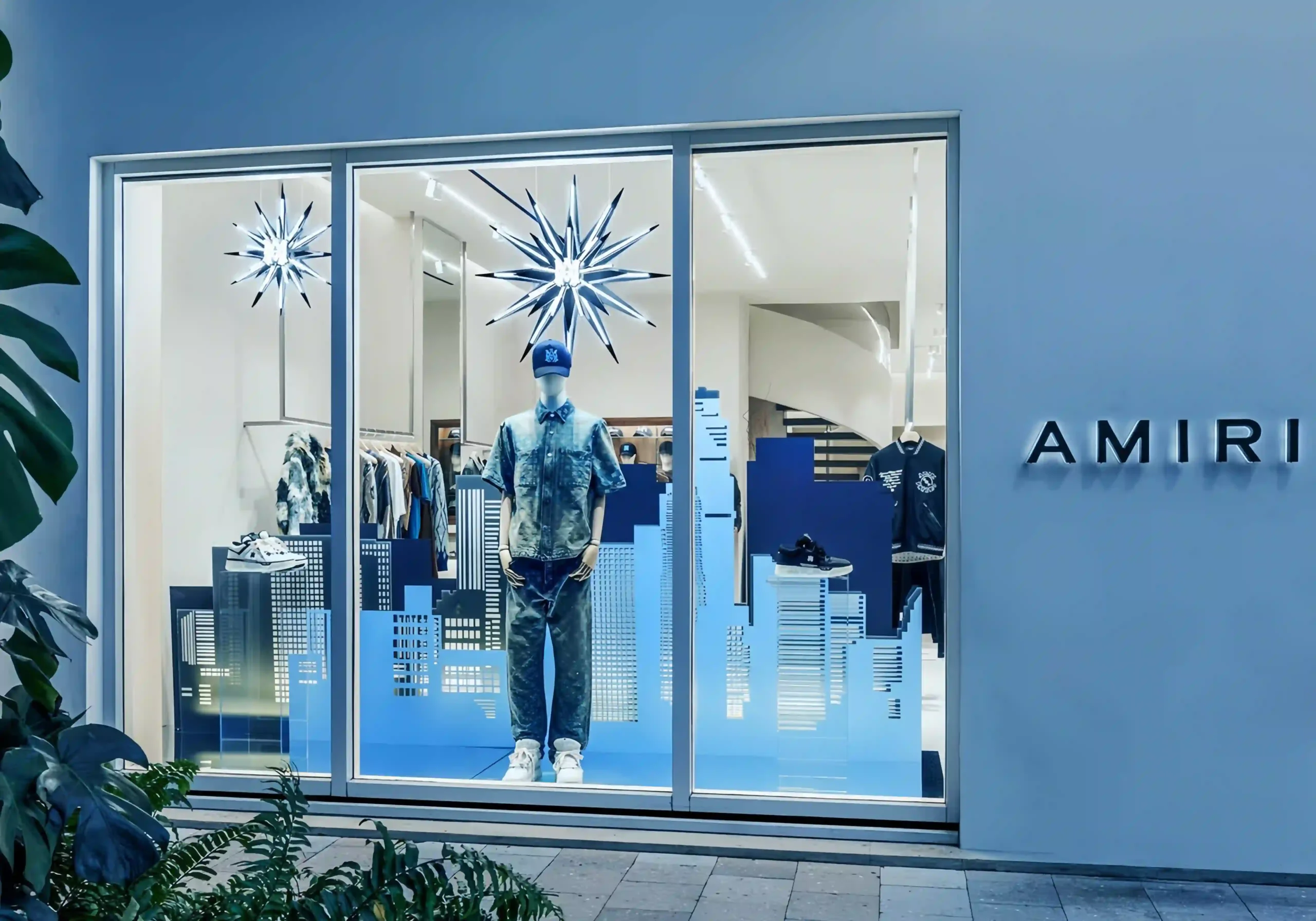 AMIRI acrylic window display for retail design scaled