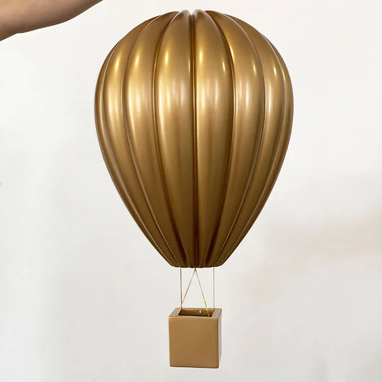 Vintage Gold Custom Hot Air Balloon Design For Store Window Visual Merchandising
