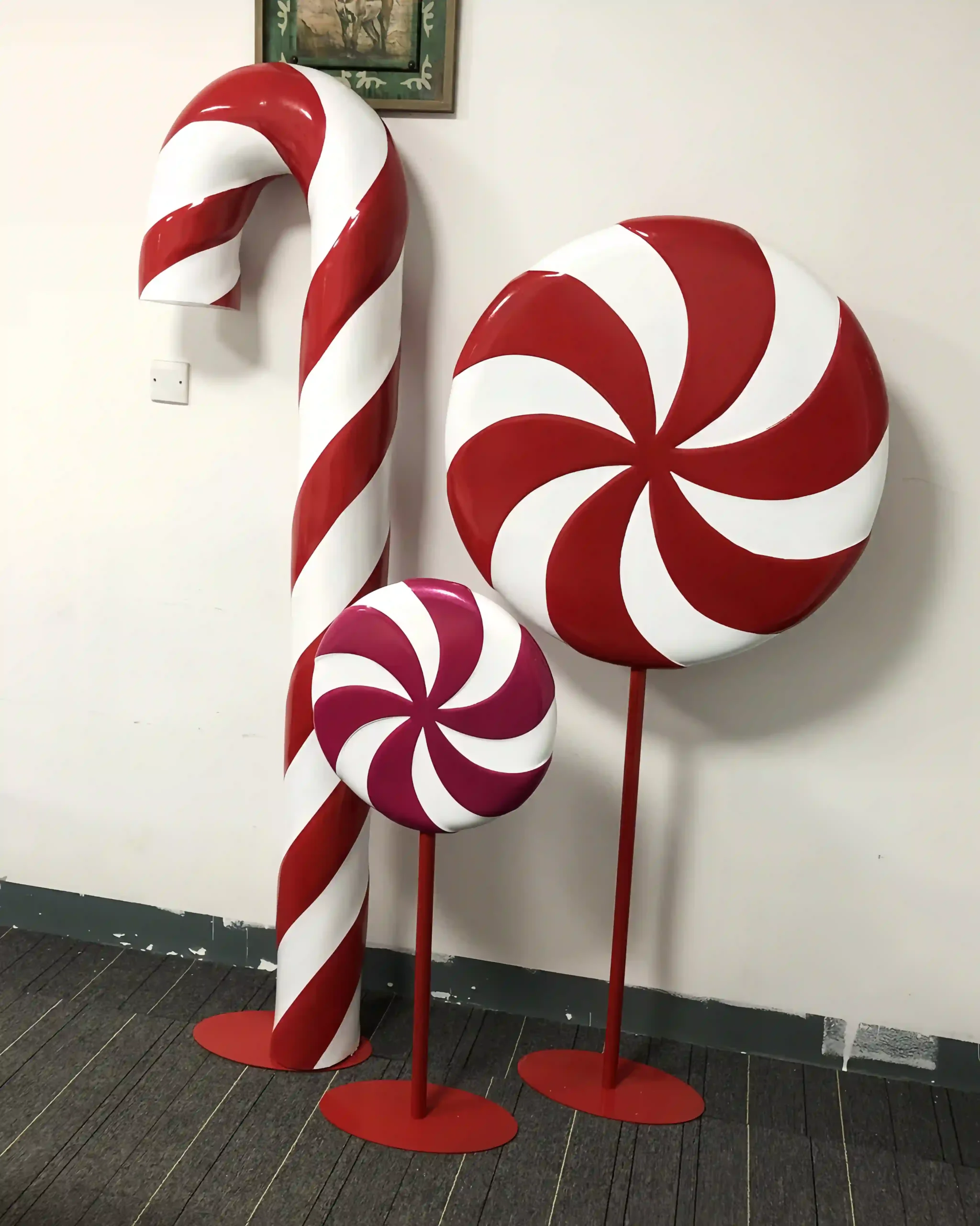 Christimas Candy display props in acrylic scaled