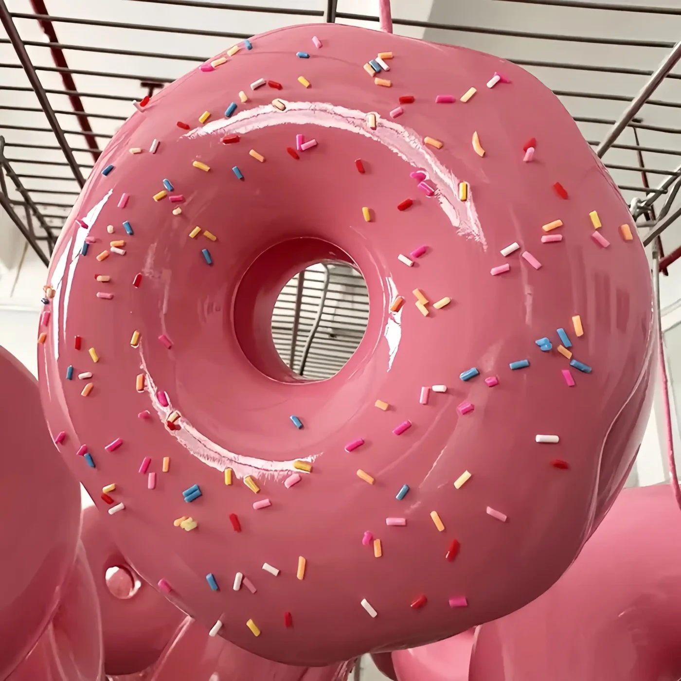 Custom Fiberglass Donut Sculpture For Commercial Display