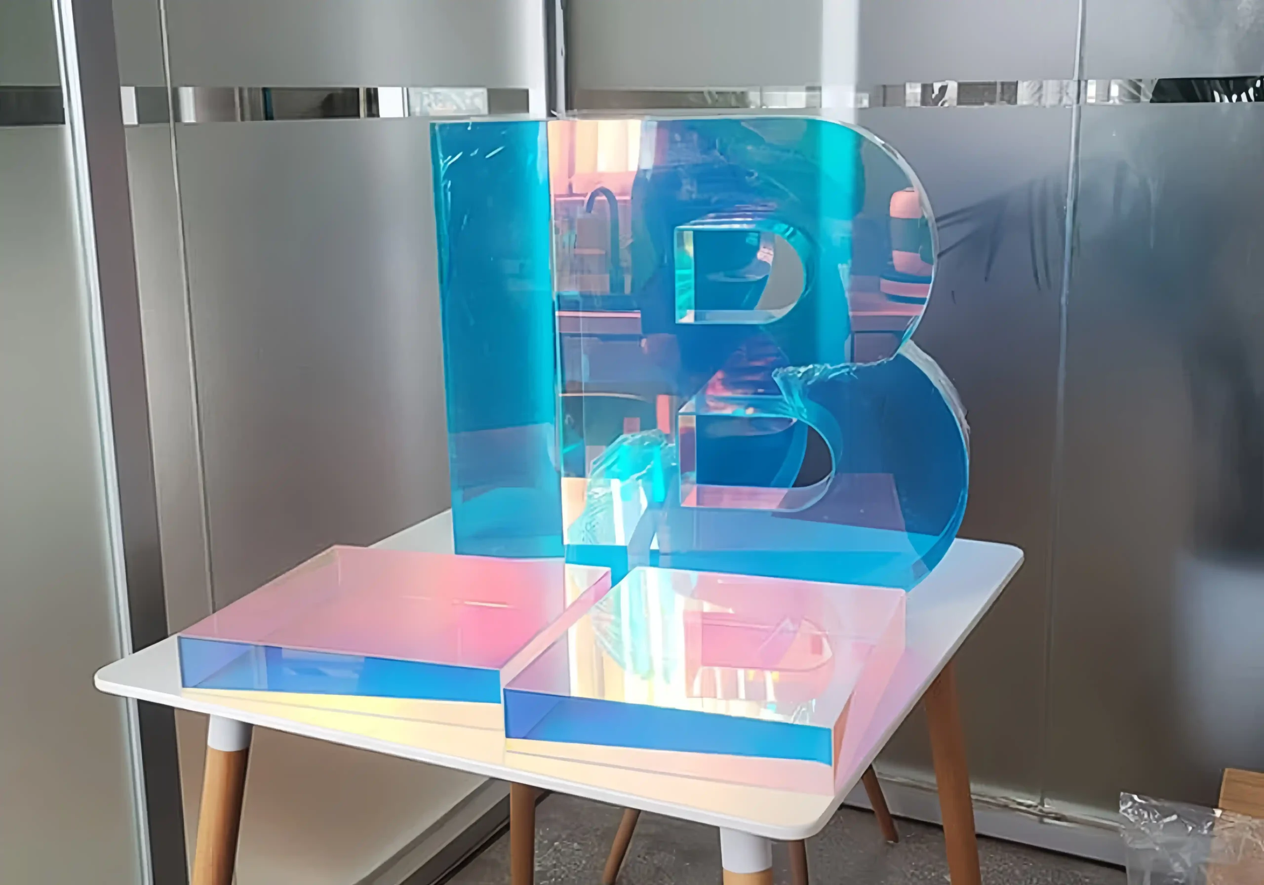 3D acrylic display of Letter design scaled