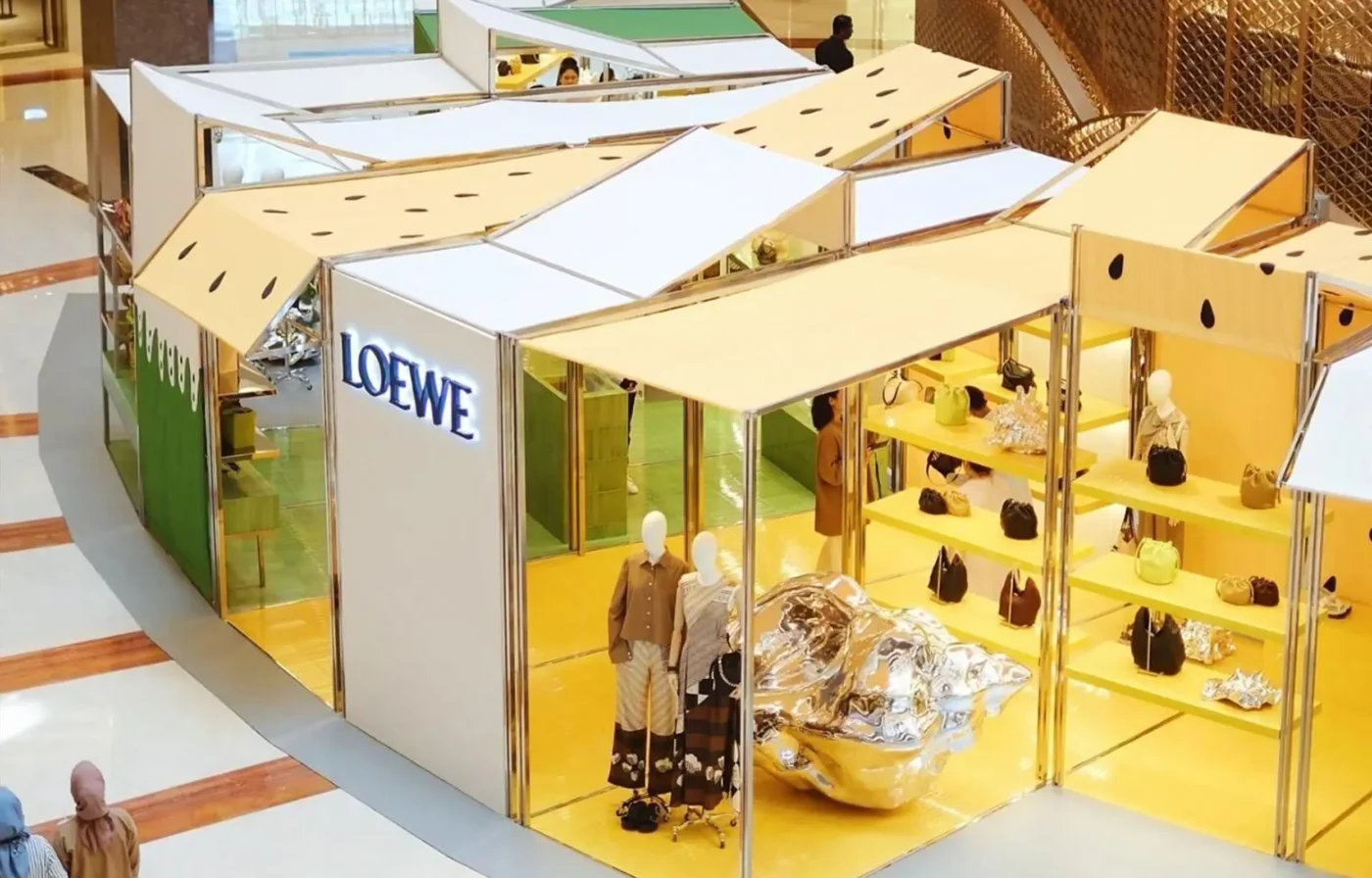 LOEWE pop up display of FRP shells