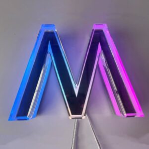 custom acrylic logo sign for luxury retail store window display
