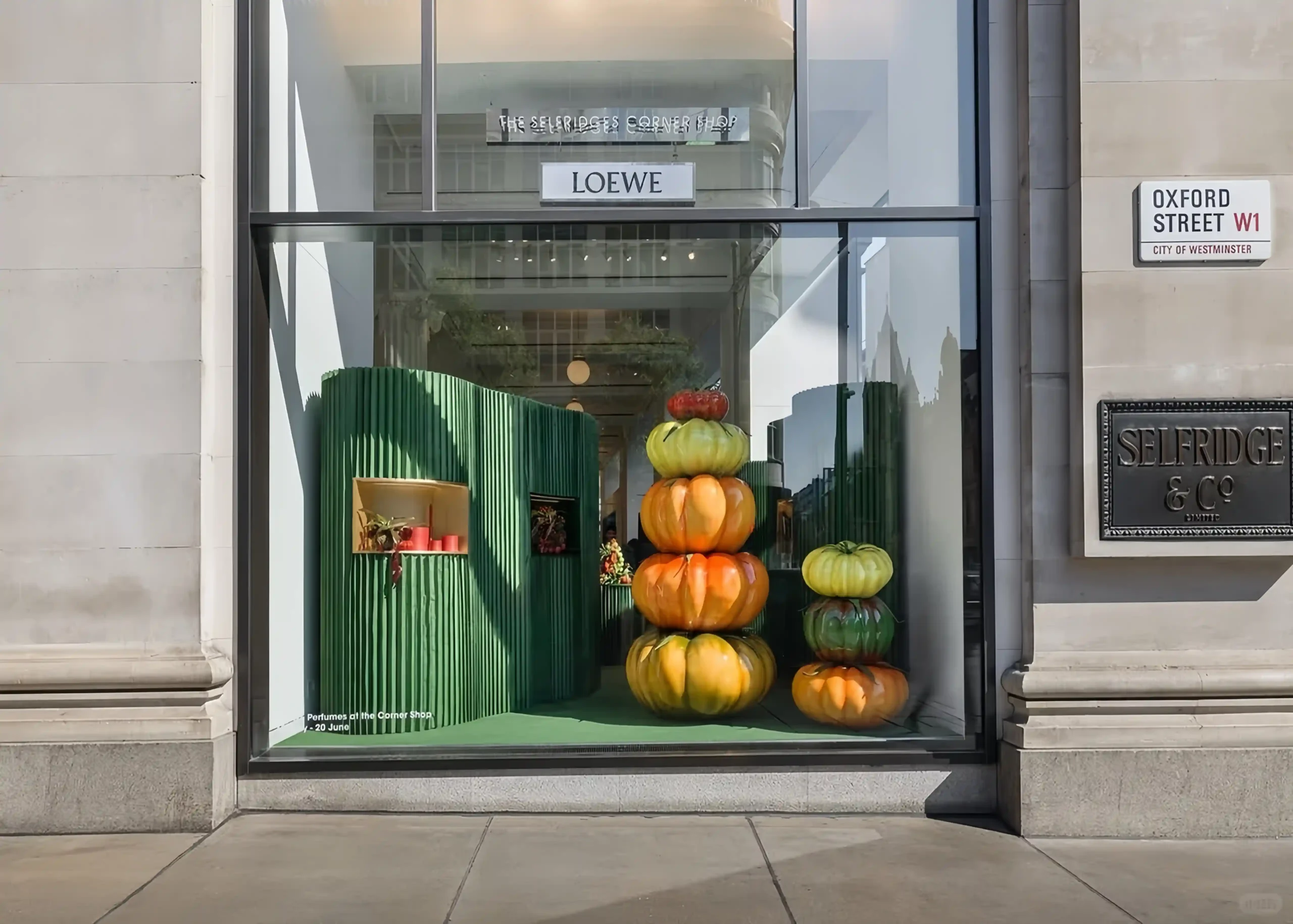 loewe frp tomato sculpture window display scaled