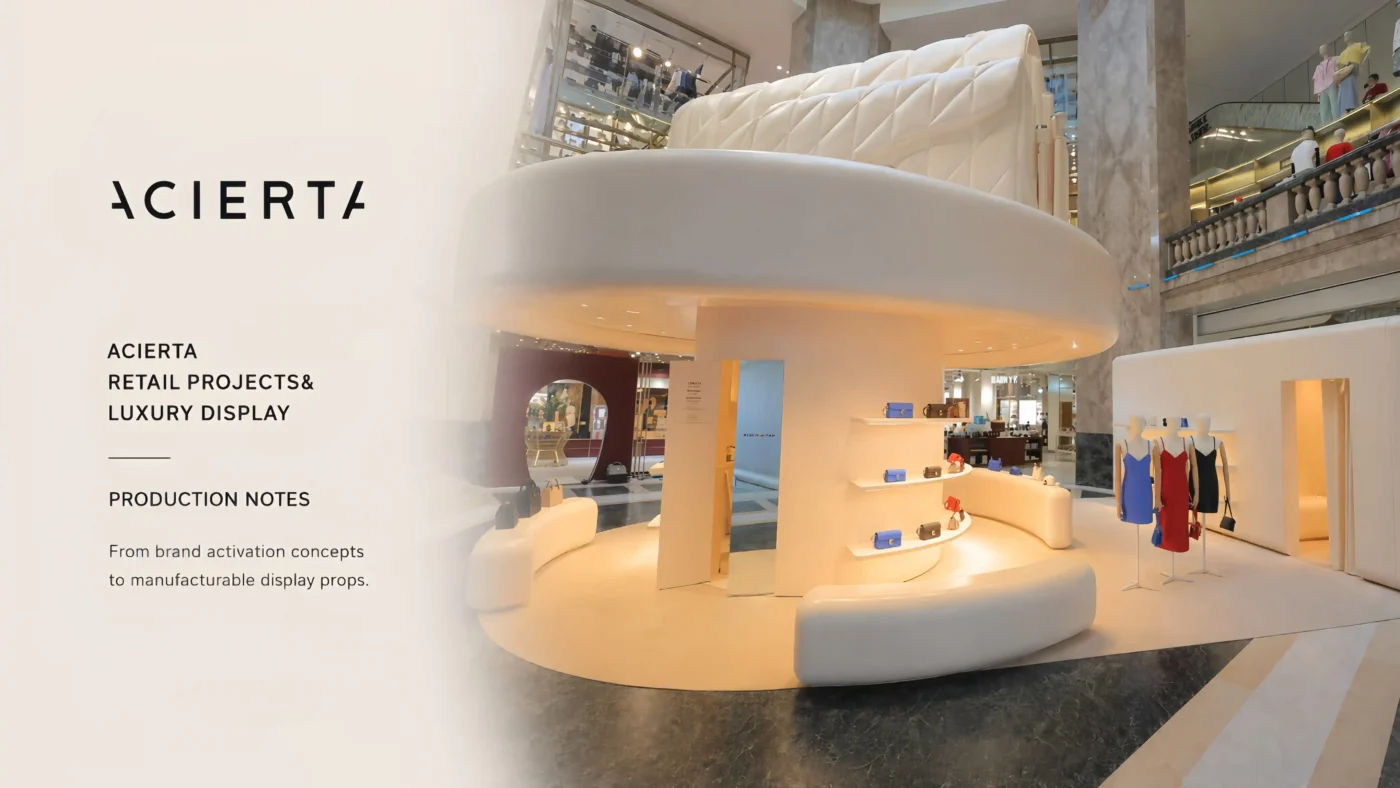 Acierta Retail Projects & Luxury Display Production Notes