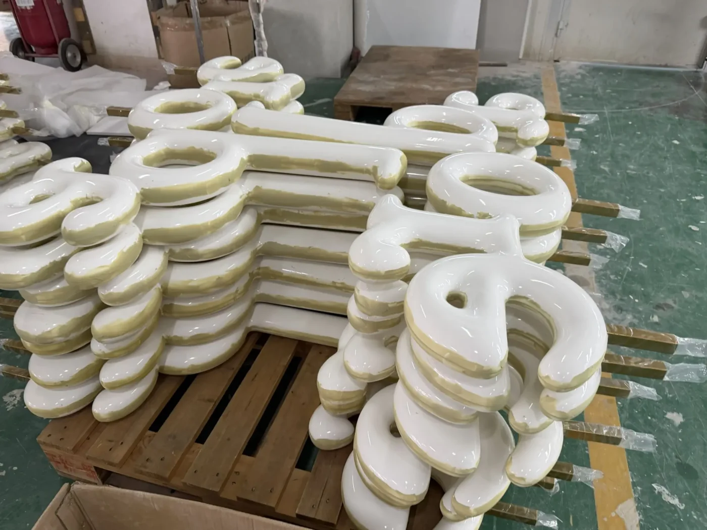 display letters raw form before finishing