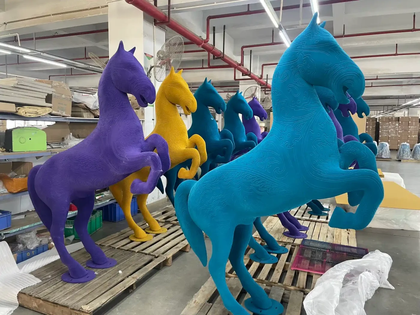 flocked horse props multi store batch
