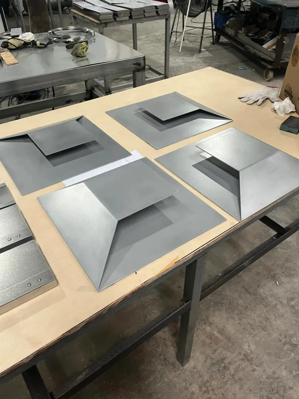 metal display panel material samples