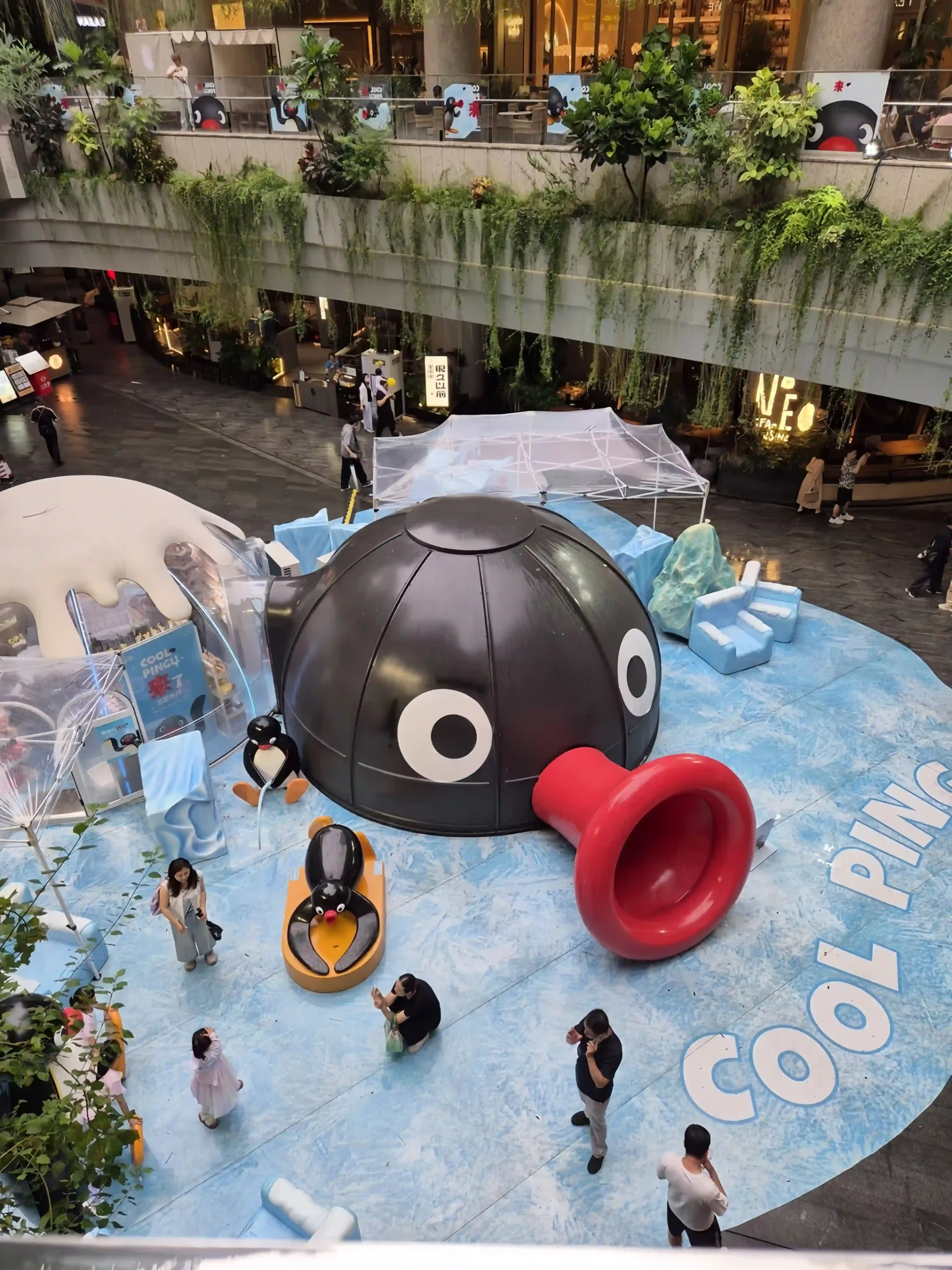 Minimalist display booth for cosmetics brand activation