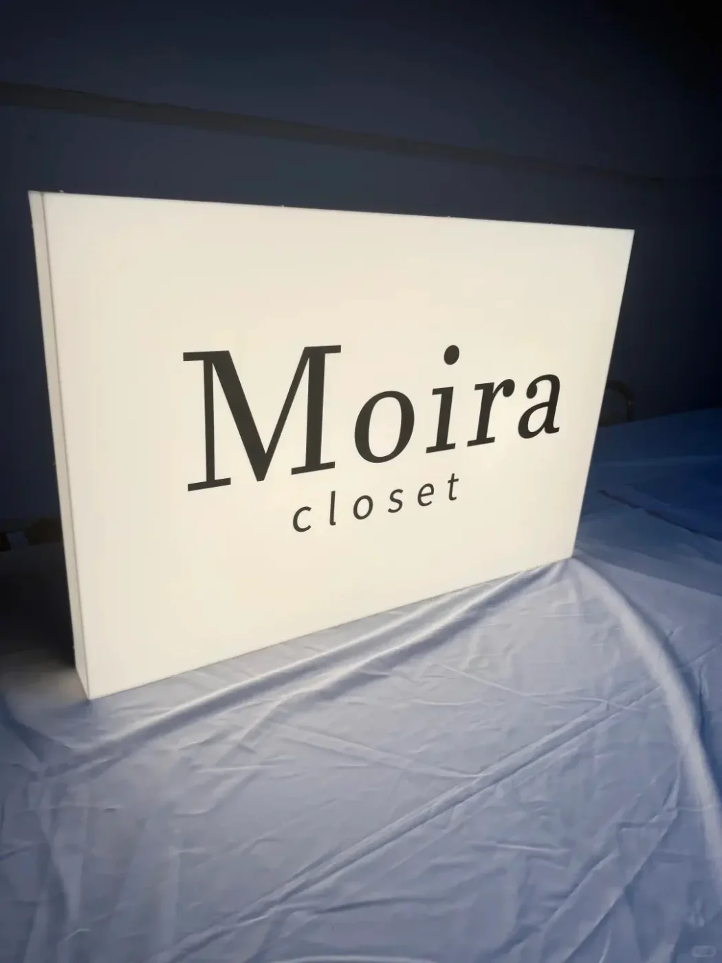 moira closet illuminated acrylic lightbox