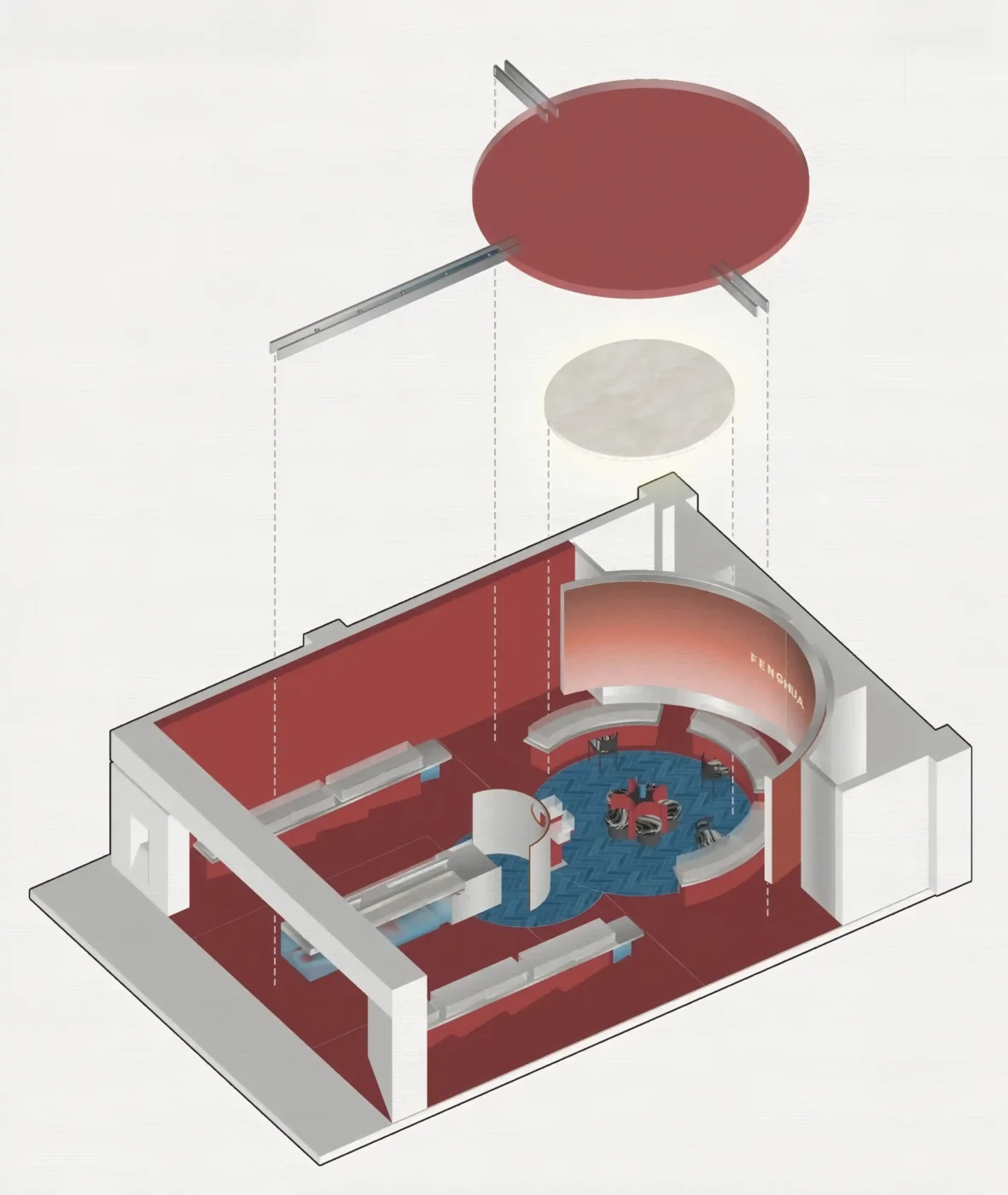 retail store layout plan with product zones and customer flow