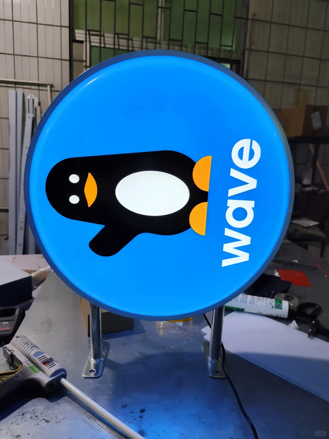 round hanging led lightbox sign