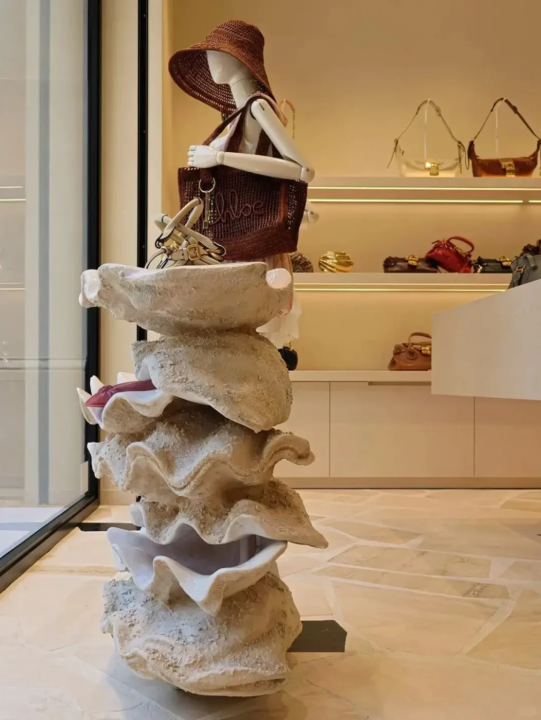 chloe fluted wave plinth floor standing prop